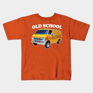 OLD SCHOOL  //// Retro 70s Style Design Kids T-Shirt